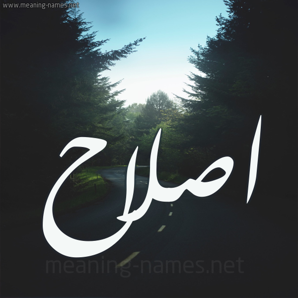 شكل 19 صوره طريق بين الشجر بخط رقعة صورة اسم اصلاح Eslah