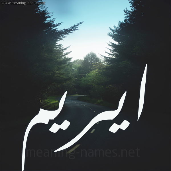 شكل 19 صوره طريق بين الشجر بخط رقعة صورة اسم ايريم Irem