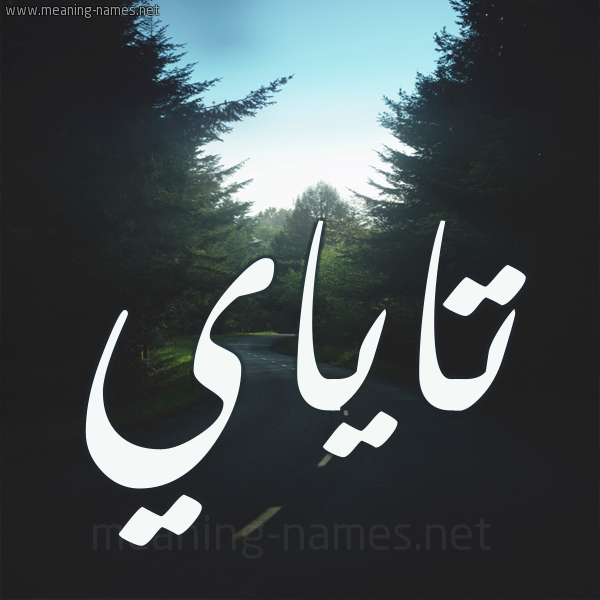 شكل 19 صوره طريق بين الشجر بخط رقعة صورة اسم تاياي Taya