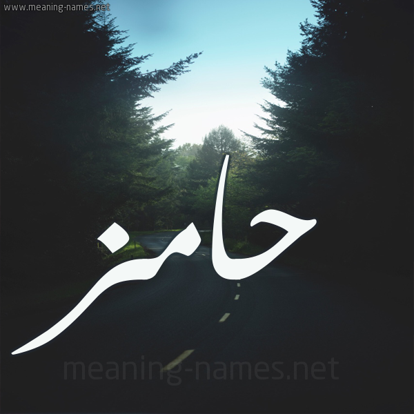 شكل 19 صوره طريق بين الشجر بخط رقعة صورة اسم حامز HAMZ
