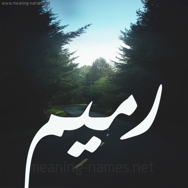 شكل 19 صوره طريق بين الشجر بخط رقعة صورة اسم رميم Ramem