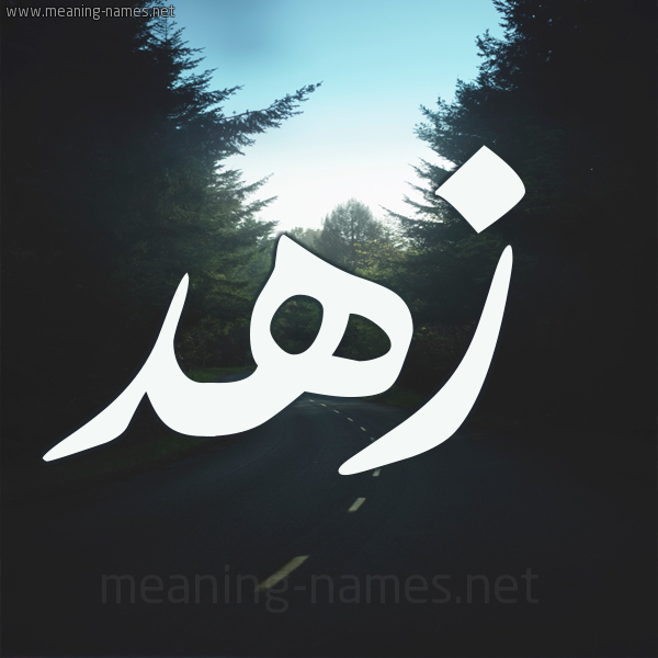 شكل 19 صوره طريق بين الشجر بخط رقعة صورة اسم زهد زُهْد-Zhd