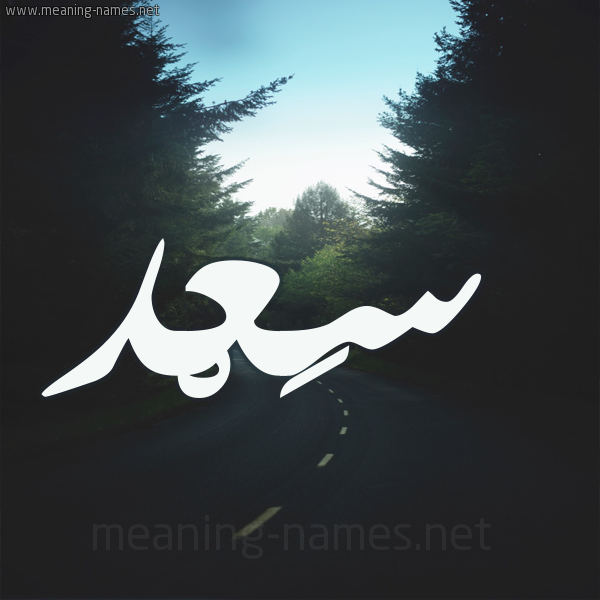 شكل 19 صوره طريق بين الشجر بخط رقعة صورة اسم سَعْد Saad