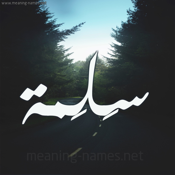 شكل 19 صوره طريق بين الشجر بخط رقعة صورة اسم سَلَمة Salmah