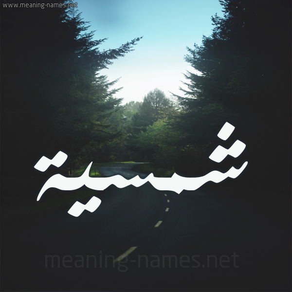 شكل 19 صوره طريق بين الشجر بخط رقعة صورة اسم شمسية شَمْسَيةُ-Shmsyh