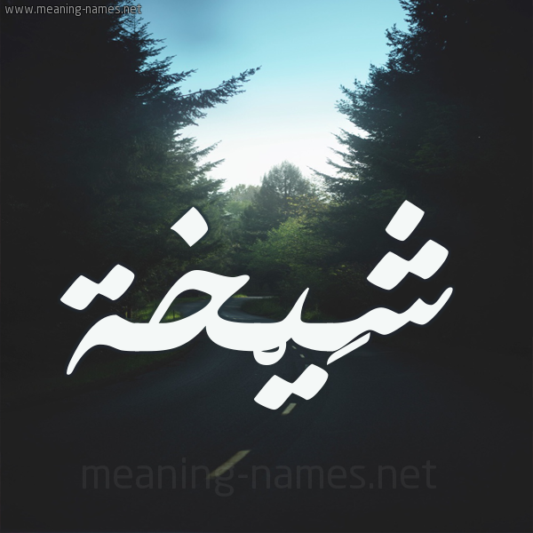 شكل 19 صوره طريق بين الشجر بخط رقعة صورة اسم شَيْخة SHAIKHH