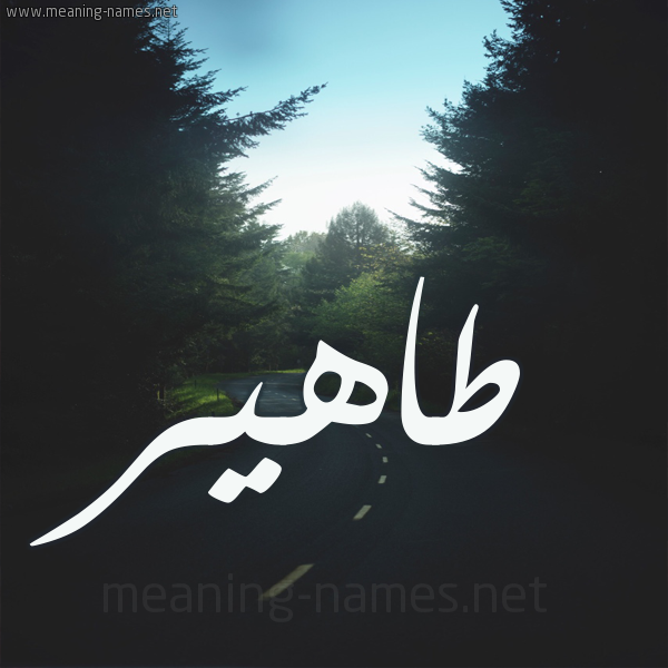 شكل 19 صوره طريق بين الشجر بخط رقعة صورة اسم طاهير Taher