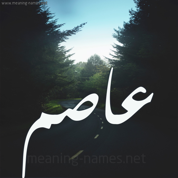 شكل 19 صوره طريق بين الشجر بخط رقعة صورة اسم عاصم Asem
