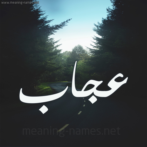 شكل 19 صوره طريق بين الشجر بخط رقعة صورة اسم عجاب عَجَّابُ-Ajab