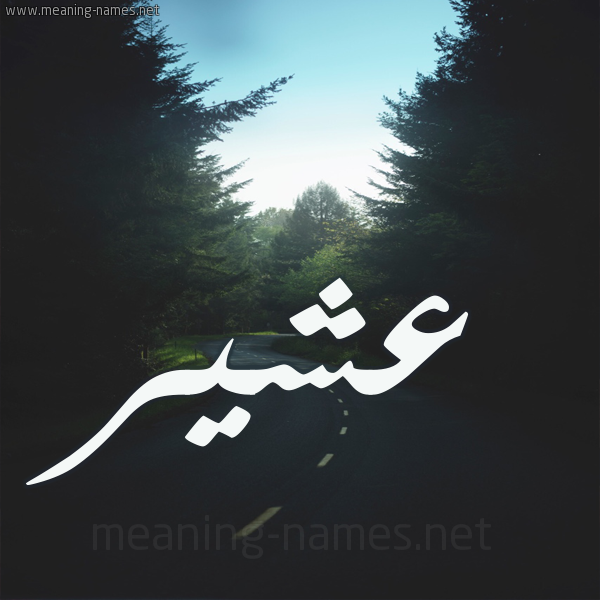 شكل 19 صوره طريق بين الشجر بخط رقعة صورة اسم عشير Ashyr