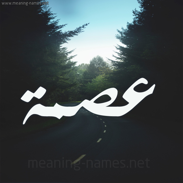شكل 19 صوره طريق بين الشجر بخط رقعة صورة اسم عصمة عِصْمةُ-Asmh