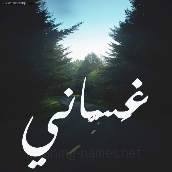 شكل 19 صوره طريق بين الشجر بخط رقعة صورة اسم غَسَّاني GHASAANI شكل 19 صوره طريق بين الشجر بخط رقعة صورة اسم غَسَّاني GHASAANI