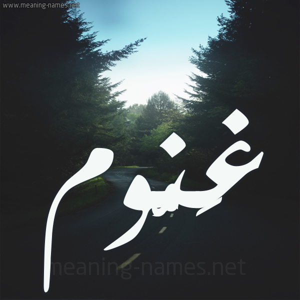 شكل 19 صوره طريق بين الشجر بخط رقعة صورة اسم غَنُّوم GHANOOM شكل 19 صوره طريق بين الشجر بخط رقعة صورة اسم غَنُّوم GHANOOM