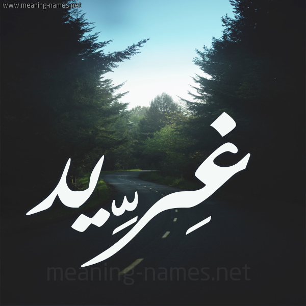 شكل 19 صوره طريق بين الشجر بخط رقعة صورة اسم غِرِّيد GHEREID شكل 19 صوره طريق بين الشجر بخط رقعة صورة اسم غِرِّيد GHEREID