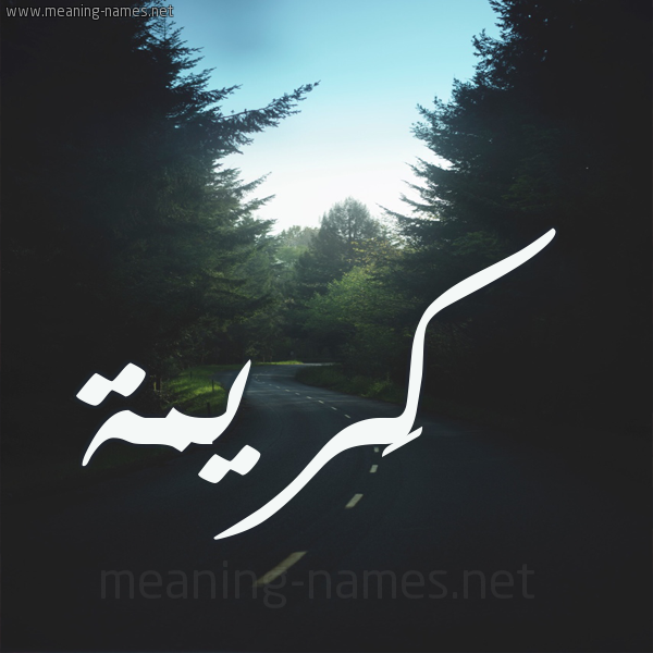 شكل 19 صوره طريق بين الشجر بخط رقعة صورة اسم كَريمة KARIMH