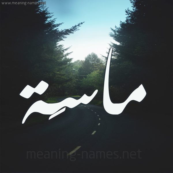 شكل 19 صوره طريق بين الشجر بخط رقعة صورة اسم ماسَة MASAH
