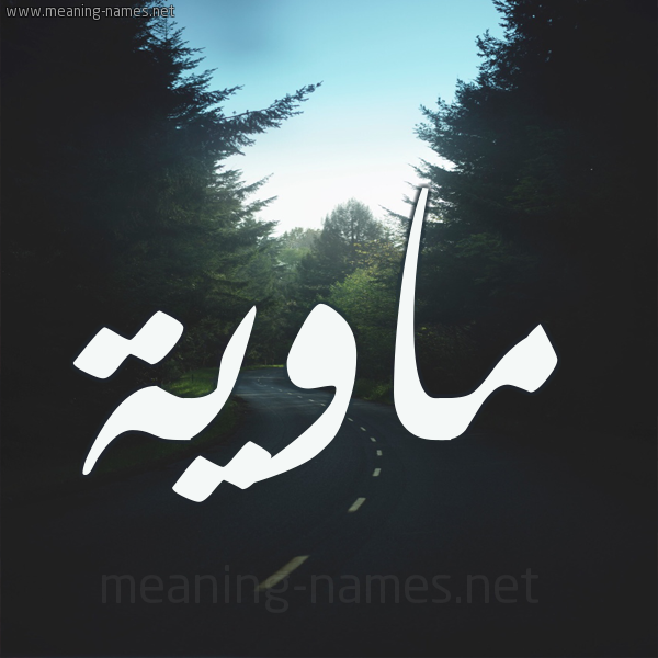 شكل 19 صوره طريق بين الشجر بخط رقعة صورة اسم ماوية Mawyh