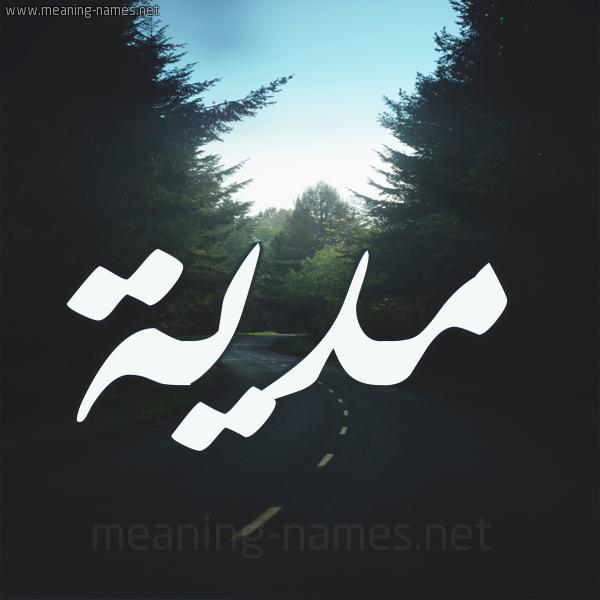 شكل 19 صوره طريق بين الشجر بخط رقعة صورة اسم مدية Madiyah