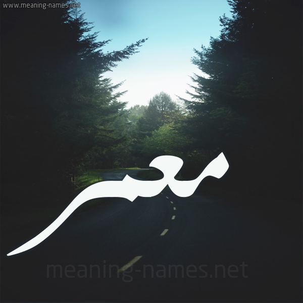 شكل 19 صوره طريق بين الشجر بخط رقعة صورة اسم معمر Moamr