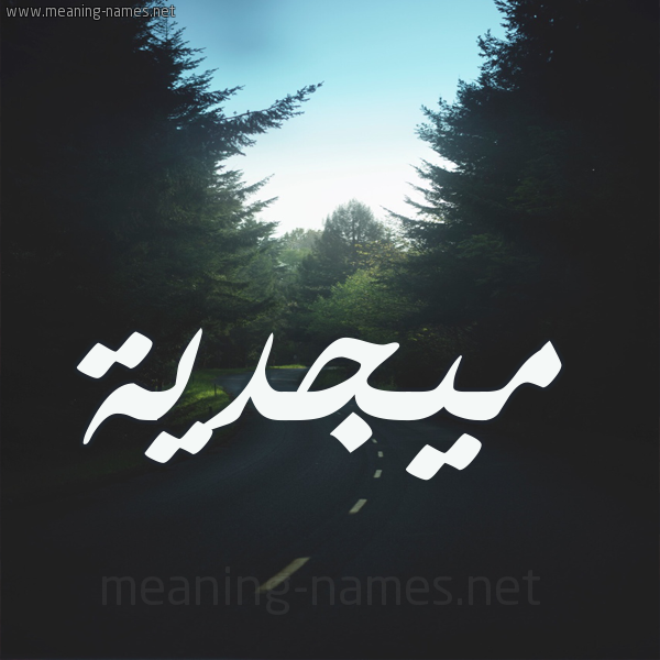 شكل 19 صوره طريق بين الشجر بخط رقعة صورة اسم ميجدية Majdeyyah