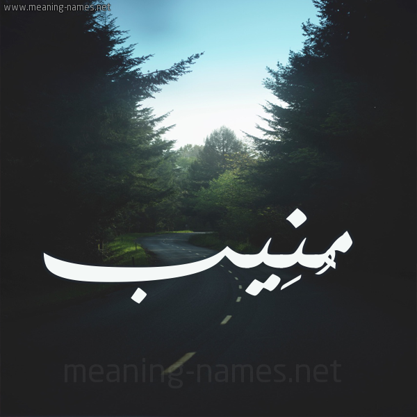 شكل 19 صوره طريق بين الشجر بخط رقعة صورة اسم مُنِيب MONEIB