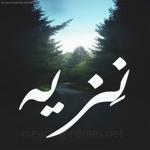 شكل 19 صوره طريق بين الشجر بخط رقعة صورة اسم نَزيه NAZIH
