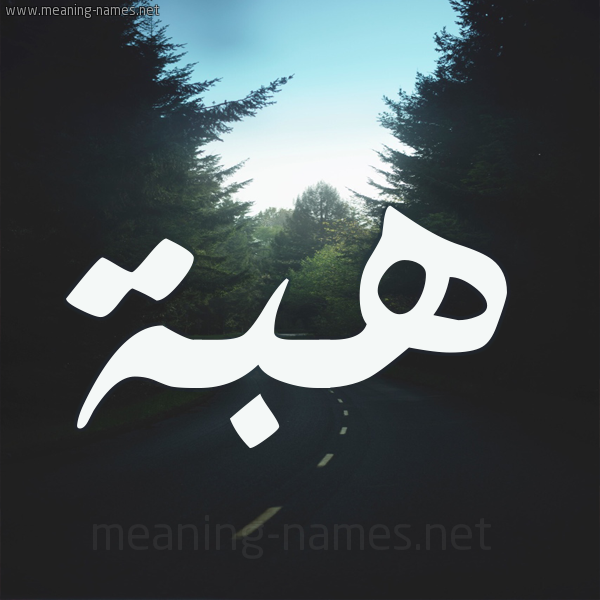 شكل 19 صوره طريق بين الشجر بخط رقعة صورة اسم هبة Heba