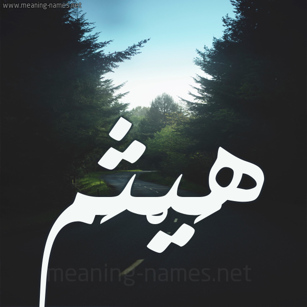 شكل 19 صوره طريق بين الشجر بخط رقعة صورة اسم هَيْثَم HAITHAM