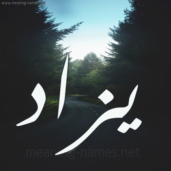 شكل 19 صوره طريق بين الشجر بخط رقعة صورة اسم يزاد Yazad