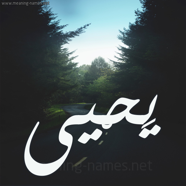 شكل 19 صوره طريق بين الشجر بخط رقعة صورة اسم يَحْيى Yahia