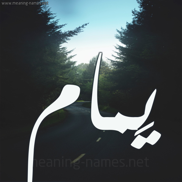 شكل 19 صوره طريق بين الشجر بخط رقعة صورة اسم يَمام IAMAM