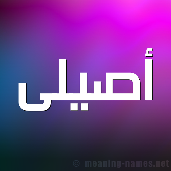 صورة اسم أصيلى Aseel شكل 1 صوره للإسم بخط عريض