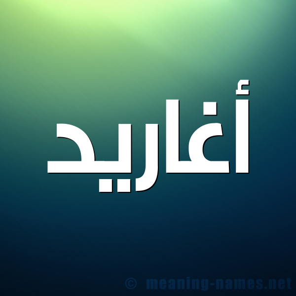 صورة اسم أغاريد AGHARID شكل 1 صوره للإسم بخط عريض