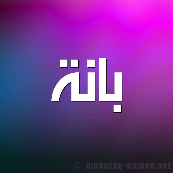 شكل 1 صوره للإسم بخط عريض صورة اسم بانَة BANAH