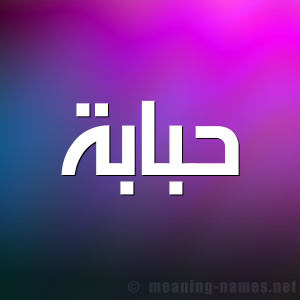 شكل 1 صوره للإسم بخط عريض صورة اسم حَبّابة HABABH