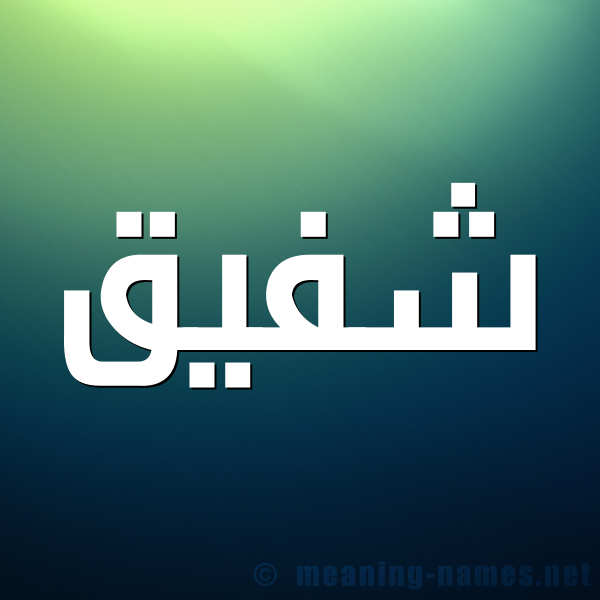 صورة اسم شَفيق SHAFIQ شكل 1 صوره للإسم بخط عريض