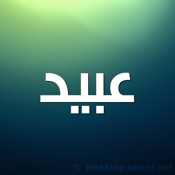 صورة اسم عبيد Abid شكل 1 صوره للإسم بخط عريض