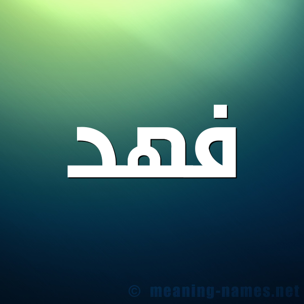 صورة اسم فهد Fahd شكل 1 صوره للإسم بخط عريض