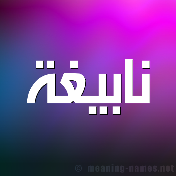 شكل 1 صوره للإسم بخط عريض صورة اسم نابيغة Nabegha
