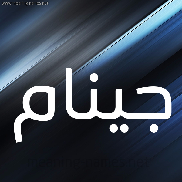 شكل 3 صوره ديجيتال للإسم بخط عريض صورة اسم جينام jinam
