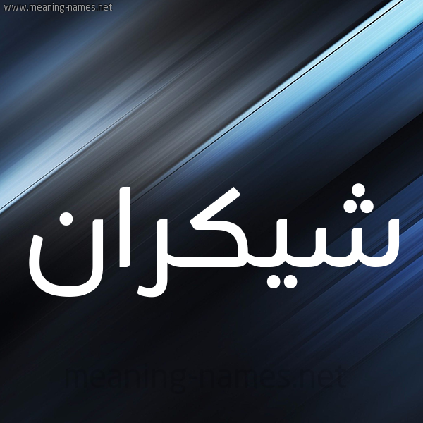 شكل 3 صوره ديجيتال للإسم بخط عريض صورة اسم شيكران Shokran