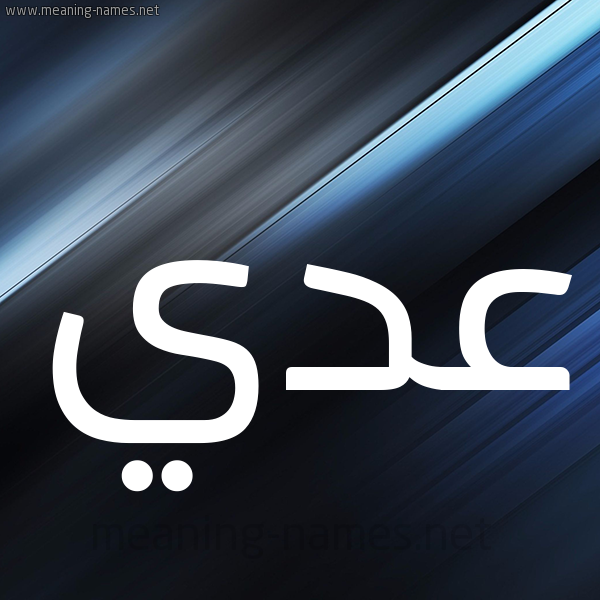 شكل 3 صوره ديجيتال للإسم بخط عريض صورة اسم عدي عُدَيّ-Ady
