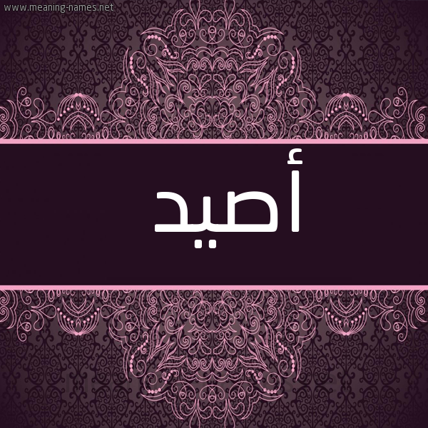 شكل 4 صوره زخرفة عربي للإسم بخط عريض صورة اسم أَصْيَد AASIAD