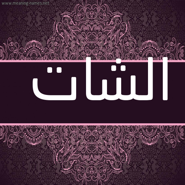 صورة اسم الشات alshat شكل 4 صوره زخرفة عربي للإسم بخط عريض