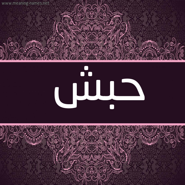شكل 4 صوره زخرفة عربي للإسم بخط عريض صورة اسم حَبَش HABASH