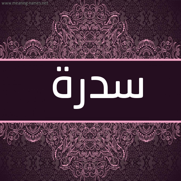 صورة اسم سدرة Sdrh شكل 4 صوره زخرفة عربي للإسم بخط عريض