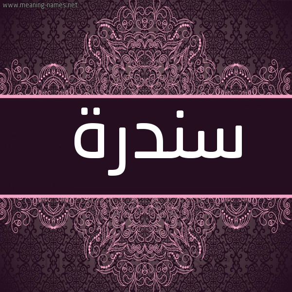 صورة اسم سندرة Sndrh شكل 4 صوره زخرفة عربي للإسم بخط عريض