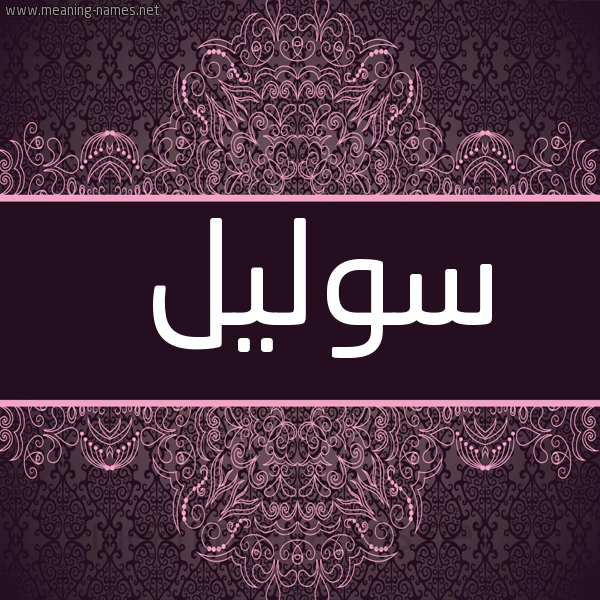 شكل 4 صوره زخرفة عربي للإسم بخط عريض صورة اسم سوليل solil