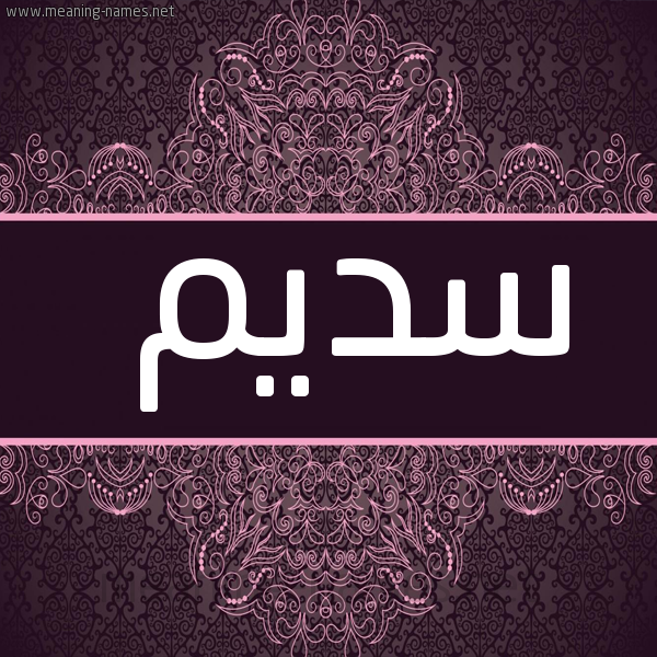 شكل 4 صوره زخرفة عربي للإسم بخط عريض صورة اسم سَديم SADIM