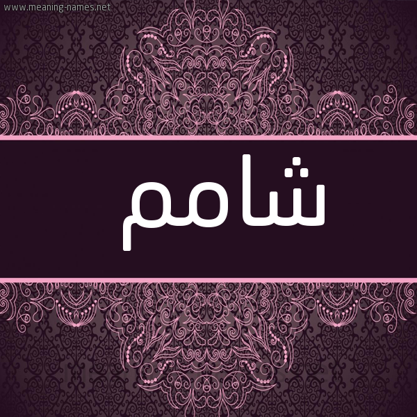 شكل 4 صوره زخرفة عربي للإسم بخط عريض صورة اسم شامم Sham